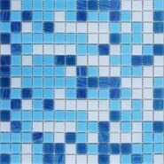 Мозаика бело-голубой микс